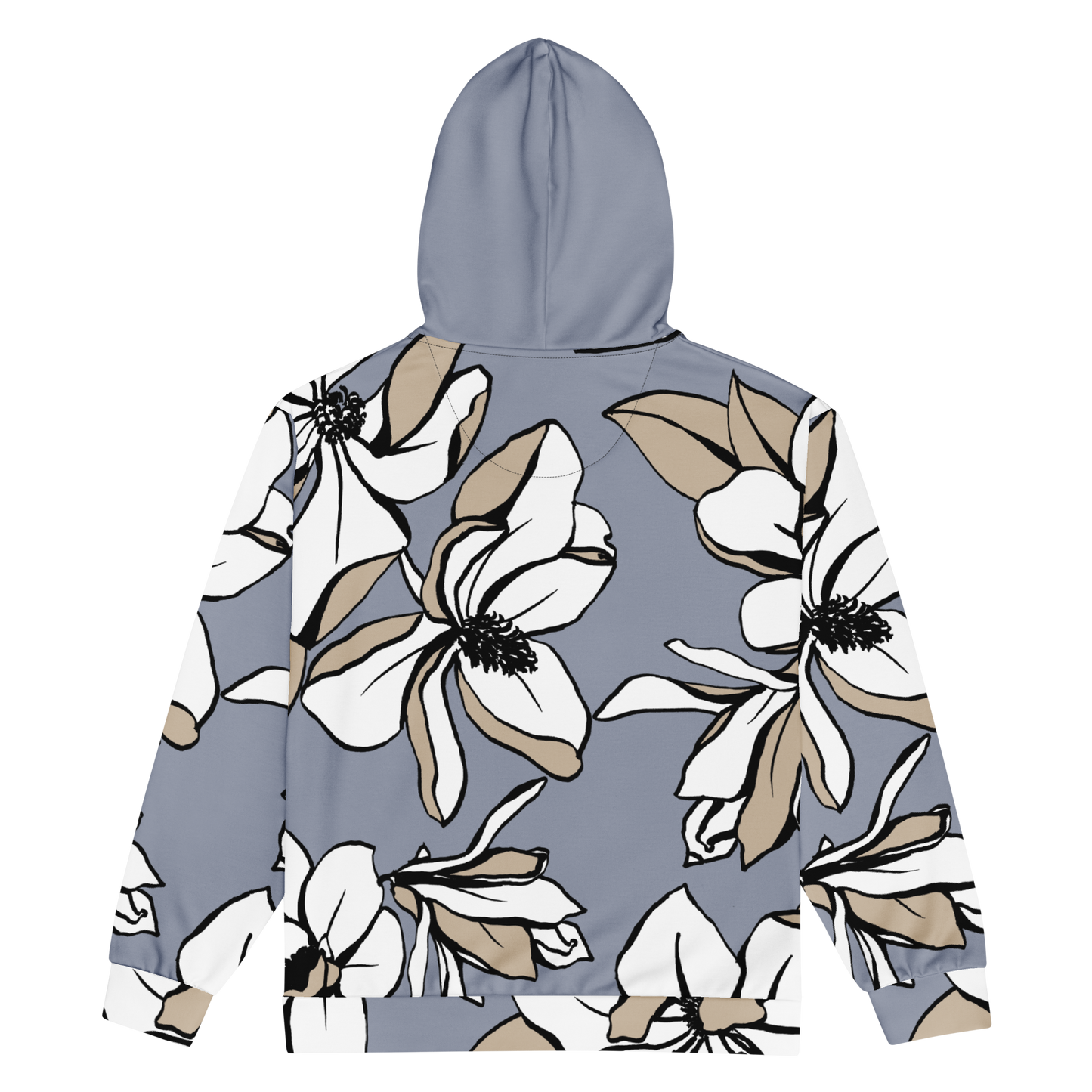 Dreary flowers zip hoodie