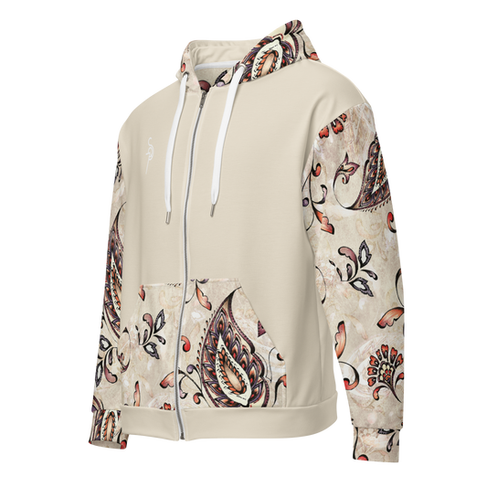 Paisley zip hoodie