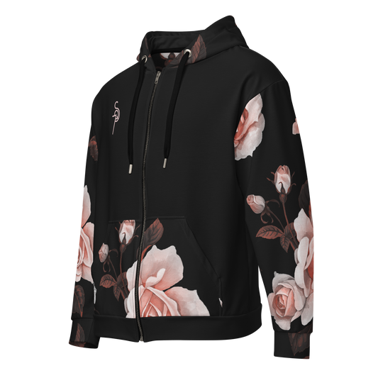 Dark Rose zip hoodie