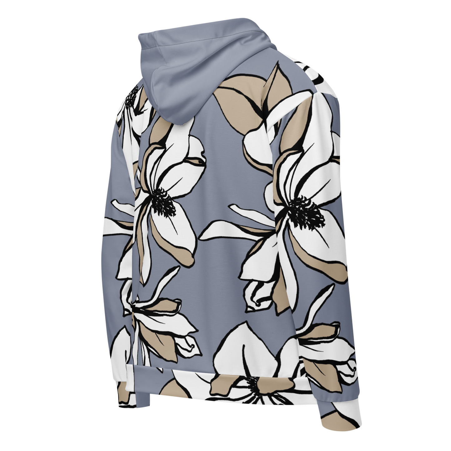 Dreary flowers zip hoodie